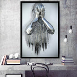 3D Effect Art Regretful Man Framed Art Prints Wall Decor - Painting Prints, Framed Picture, Wall Arrt, Home Decor, Prints for Sale