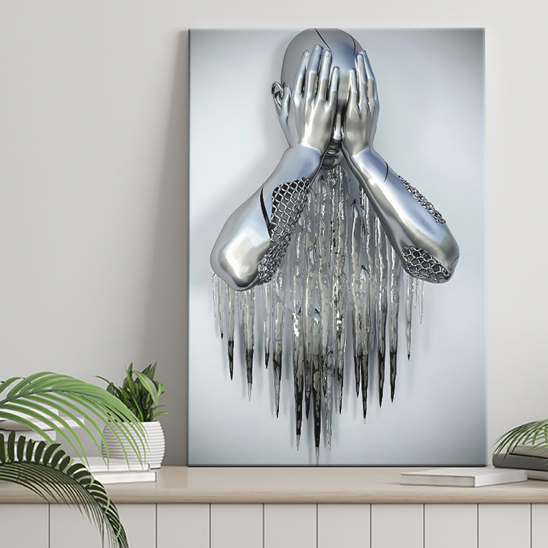 3D Effect Art Regretful Man Canvas Prints Wall Art - Painting Canvas, Painting Prints,Canvas Art, Wall Decor, Home Decor, Prints for Sale