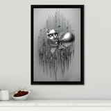 3D Effect Art Romantic Couple Kiss Frame Canvas Prints Wall Art - Painting Canvas, Framed Picture,Canvas Art, Wall Decor,Prints for Sale