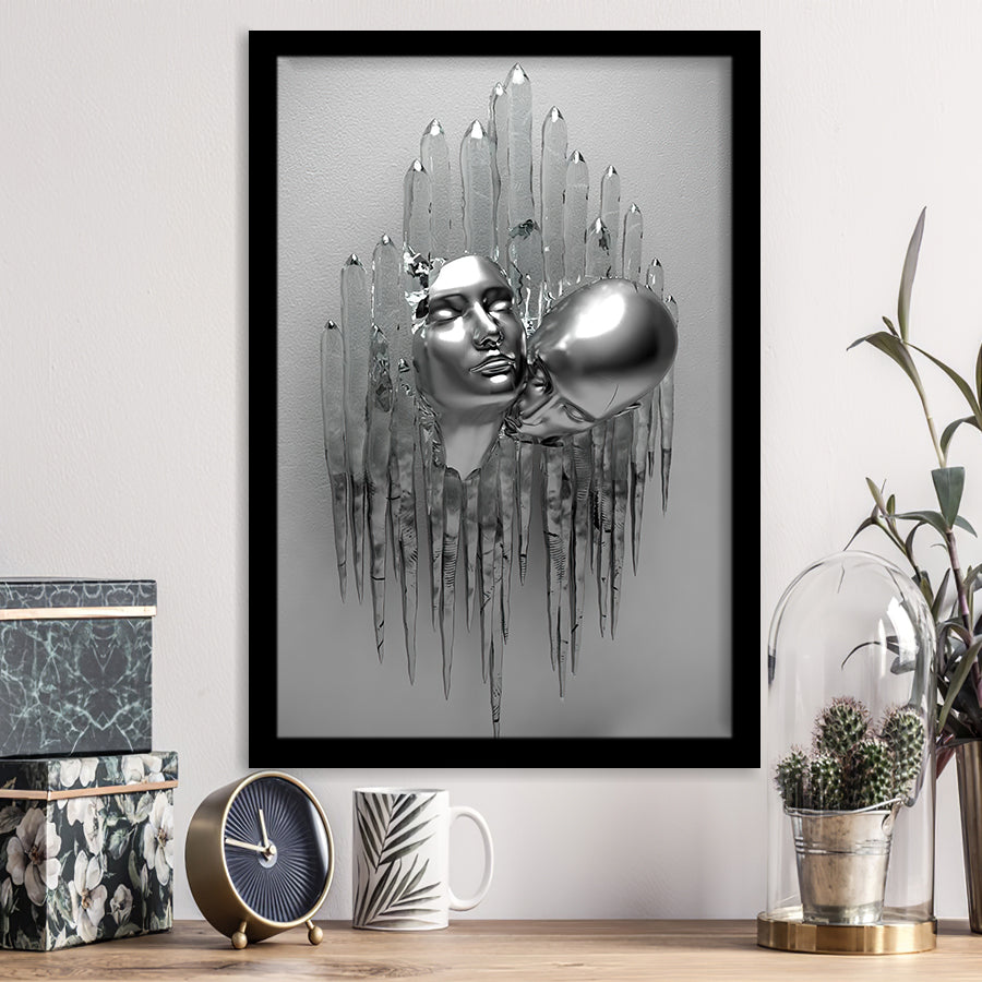 3D Effect Art Romantic Couple Kiss Framed Art Prints Wall Decor - Painting Prints, Framed Picture, Wall Arrt, Home Decor, Prints for Sale