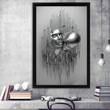 3D Effect Art Romantic Couple Kiss Frame Canvas Prints Wall Art - Painting Canvas, Framed Picture,Canvas Art, Wall Decor,Prints for Sale