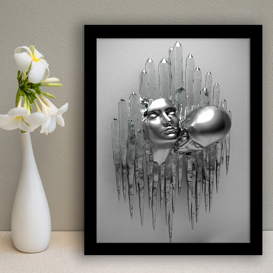 3D Effect Art Romantic Couple Kiss Framed Art Prints Wall Decor - Painting Prints, Framed Picture, Wall Arrt, Home Decor, Prints for Sale