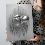 3D Effect Art Romantic Couple Kiss Canvas Prints Wall Art - Painting Canvas, Painting Prints,Canvas Art, Wall Decor, Home Decor, Prints for Sale