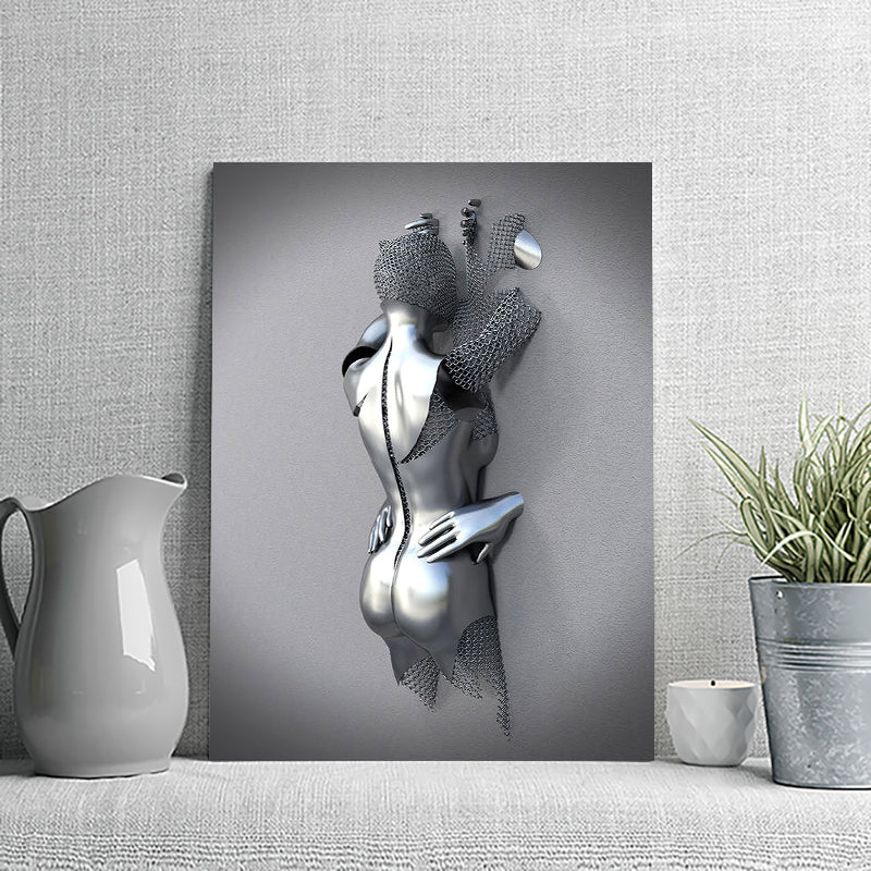 3D Effect Art Erotic Lovers Canvas Wall Art - Canvas Prints, Painting Canvas, Canvas Art, Prints for Sale