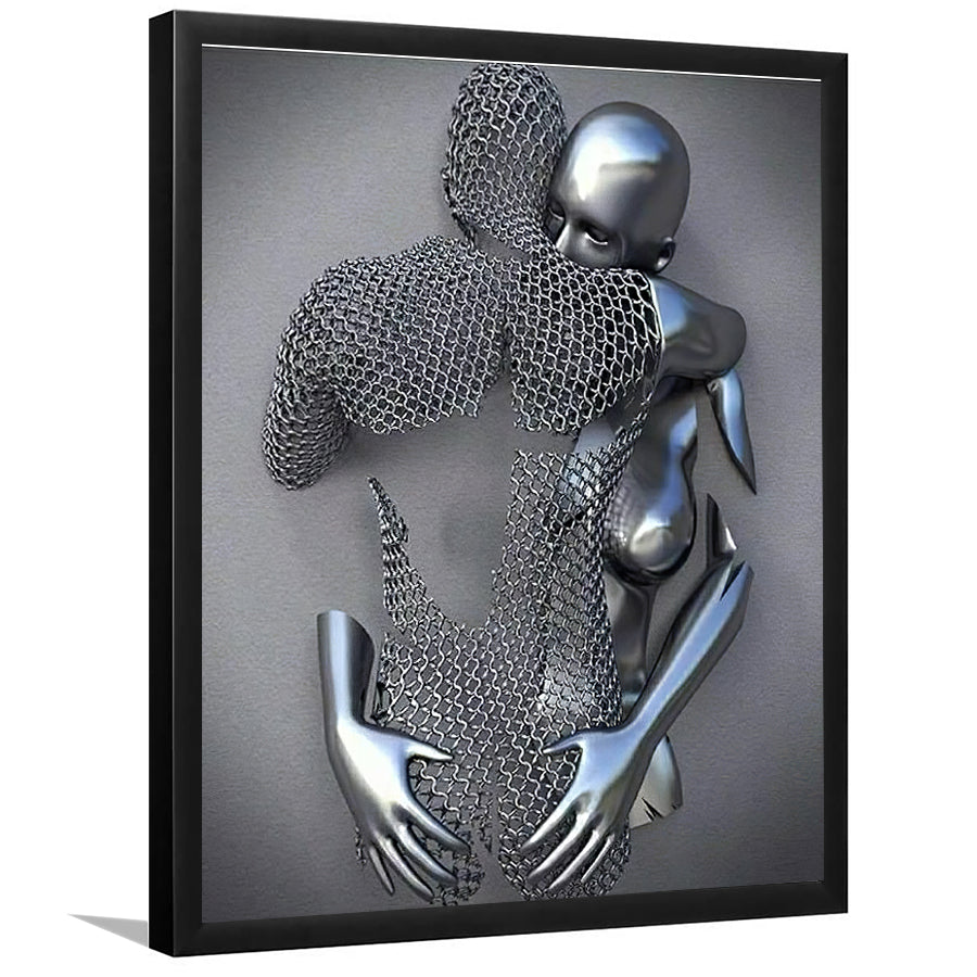 3D Effect Art Hug Love Framed Art Prints - Framed Prints, Painting Prints, Prints for Sale, Painting Art