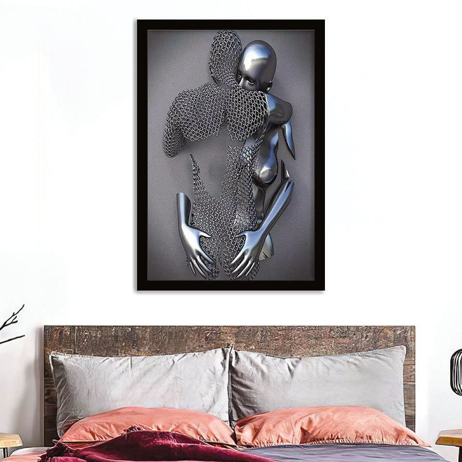 3D Effect Art Hug Love Framed Art Prints - Framed Prints, Painting Prints, Prints for Sale, Painting Art