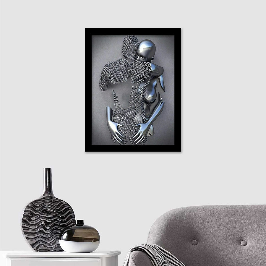 3D Effect Art Hug Love Framed Art Prints - Framed Prints, Painting Prints, Prints for Sale, Painting Art