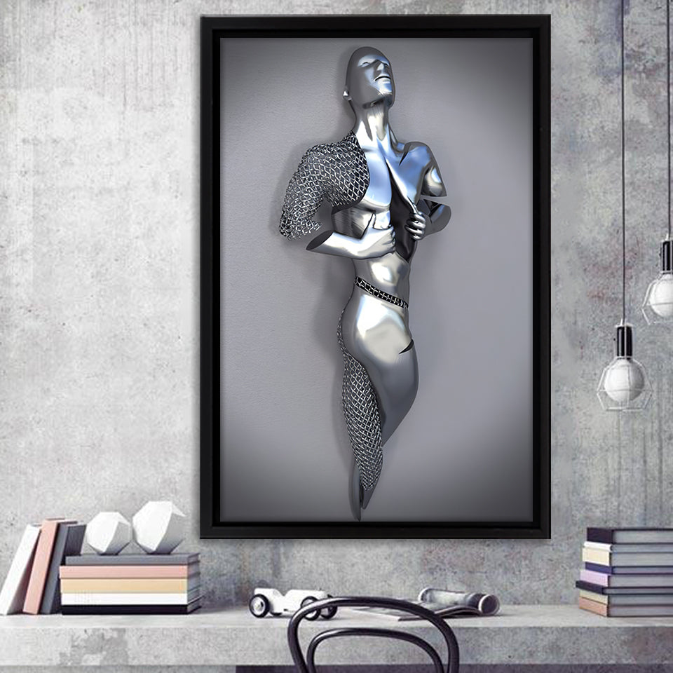 3D Effect Art Intentional Vulnerability Frame Canvas Prints Wall Art - Painting Canvas, Framed Picture,Canvas Art,Wall Decor,Prints for Sale