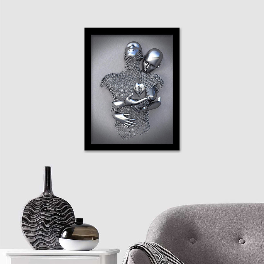 3D Effect Art Love Heart Framed Art Prints - Framed Prints, Painting Prints, Prints for Sale, Painting Art