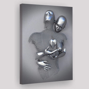 3D Effect Art Love Heart Canvas Wall Art - Canvas Prints, Painting Canvas, Canvas Art, Prints for Sale