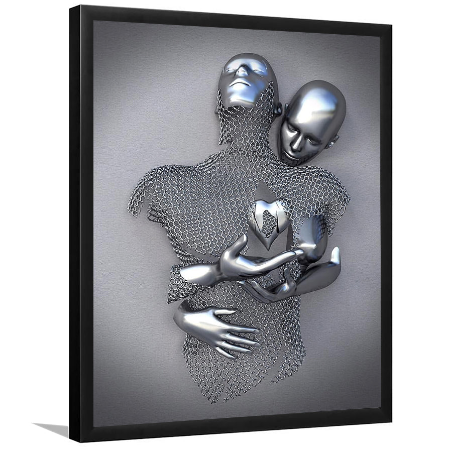 3D Effect Art Love Heart Framed Art Prints - Framed Prints, Painting Prints, Prints for Sale, Painting Art