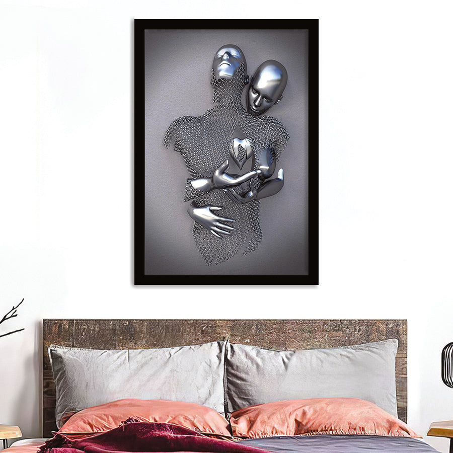 3D Effect Art Love Heart Framed Art Prints - Framed Prints, Painting Prints, Prints for Sale, Painting Art