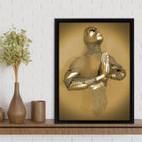 3D Effect Art Prayer For Lost Soul Gold Framed Canvas Prints Wall Art - Painting Canvas, Wall Decor, Framed Art, Prints for Sale