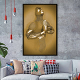 3D Effect Art Prayer For Lost Soul Gold Framed Art Prints Wall Decor - Painting Prints, Wall Art, Home Decor, Prints for Sale