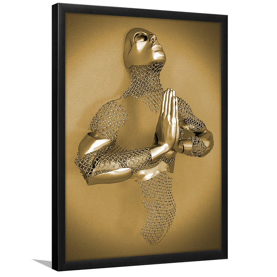 3D Effect Art Prayer For Lost Soul Gold Framed Art Prints Wall Decor - Painting Prints, Wall Art, Home Decor, Prints for Sale