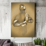 3D Effect Art Prayer For Lost Soul Gold Canvas Prints Wall Art - Painting Canvas, Wall Decor, Home Decor, Prints for Sale