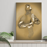 3D Effect Art Prayer For Lost Soul Gold Canvas Prints Wall Art - Painting Canvas, Wall Decor, Home Decor, Prints for Sale