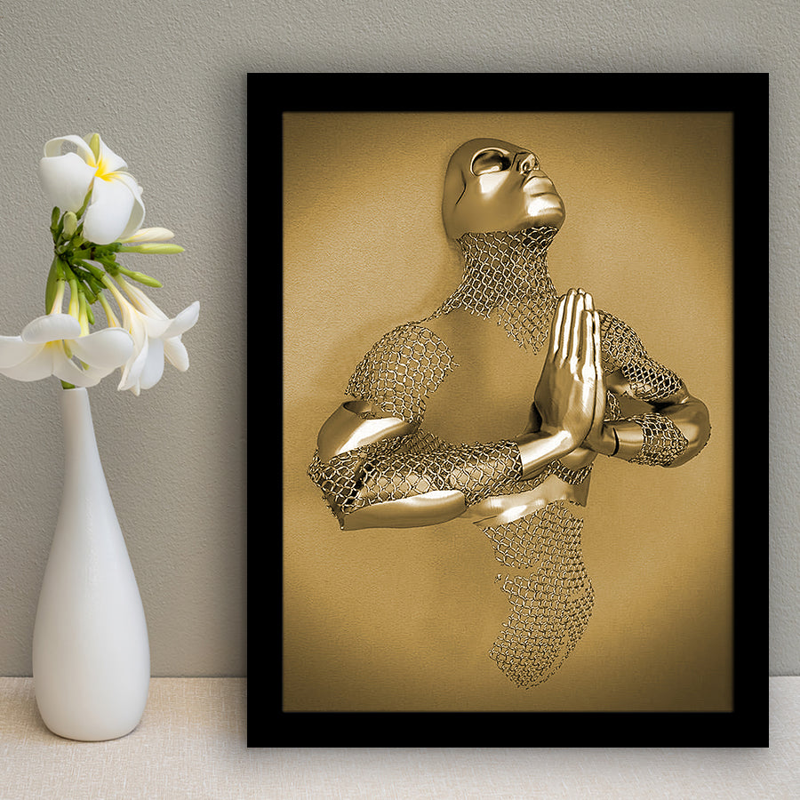 3D Effect Art Prayer For Lost Soul Gold Framed Art Prints Wall Decor - Painting Prints, Wall Art, Home Decor, Prints for Sale