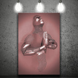 3D Effect Art Prayer For Lost Soul Pink Gold Canvas Prints Wall Art - Painting Canvas, Wall Decor, Home Decor, Prints for Sale
