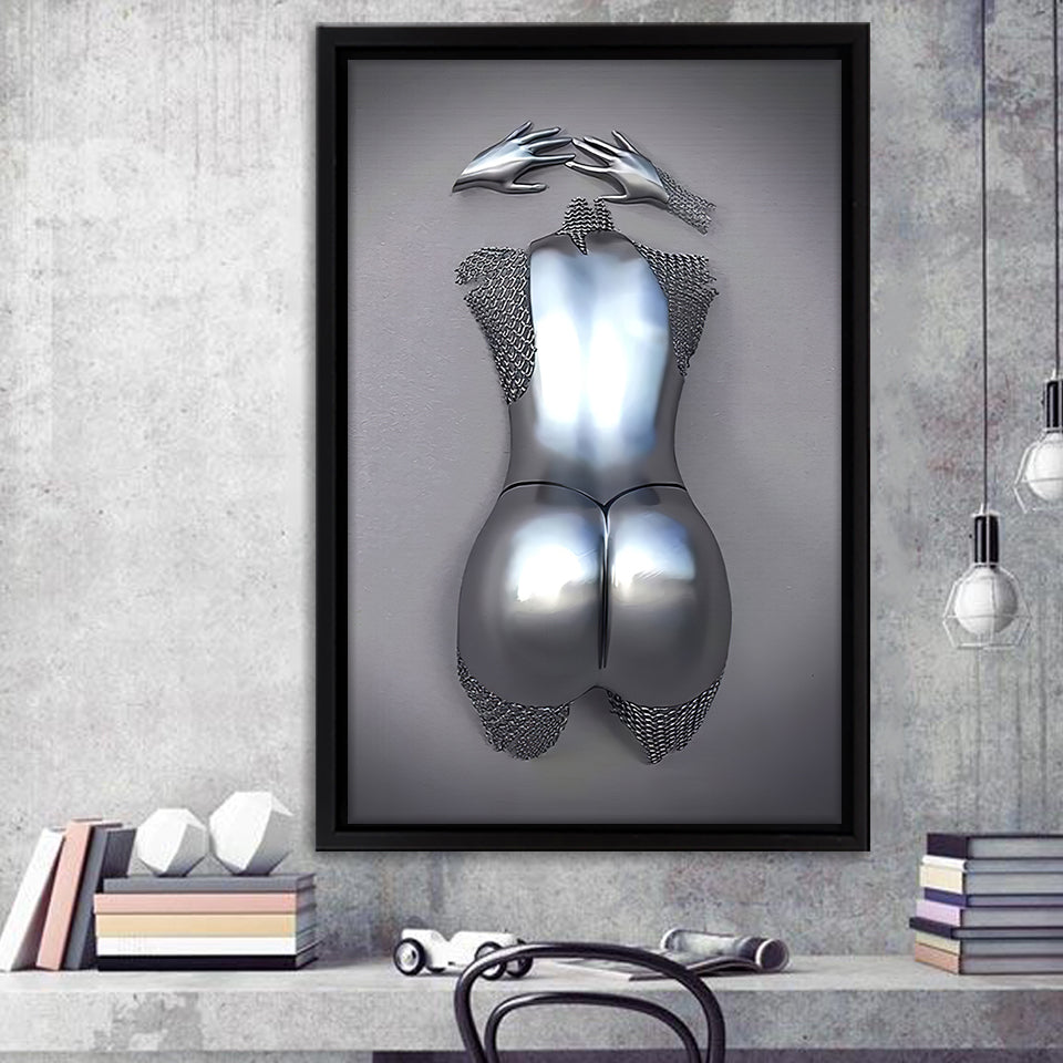 3D Effect Art Sexy Girl Frame Canvas Prints Wall Art - Painting Canvas, Framed Picture,Canvas Art, Wall Decor,Prints for Sale