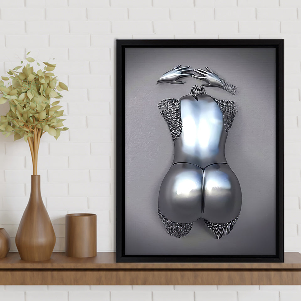 3D Effect Art Sexy Girl Frame Canvas Prints Wall Art - Painting Canvas, Framed Picture,Canvas Art, Wall Decor,Prints for Sale