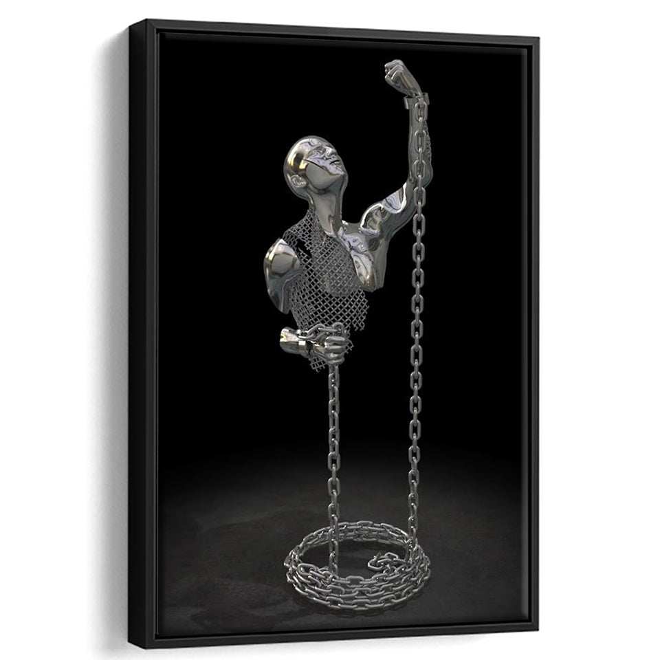 3D Effect Art Be Brave V3 Framed Canvas Prints Wall Art - Painting Canvas, Floating Frame, Painting Prints, For Sale