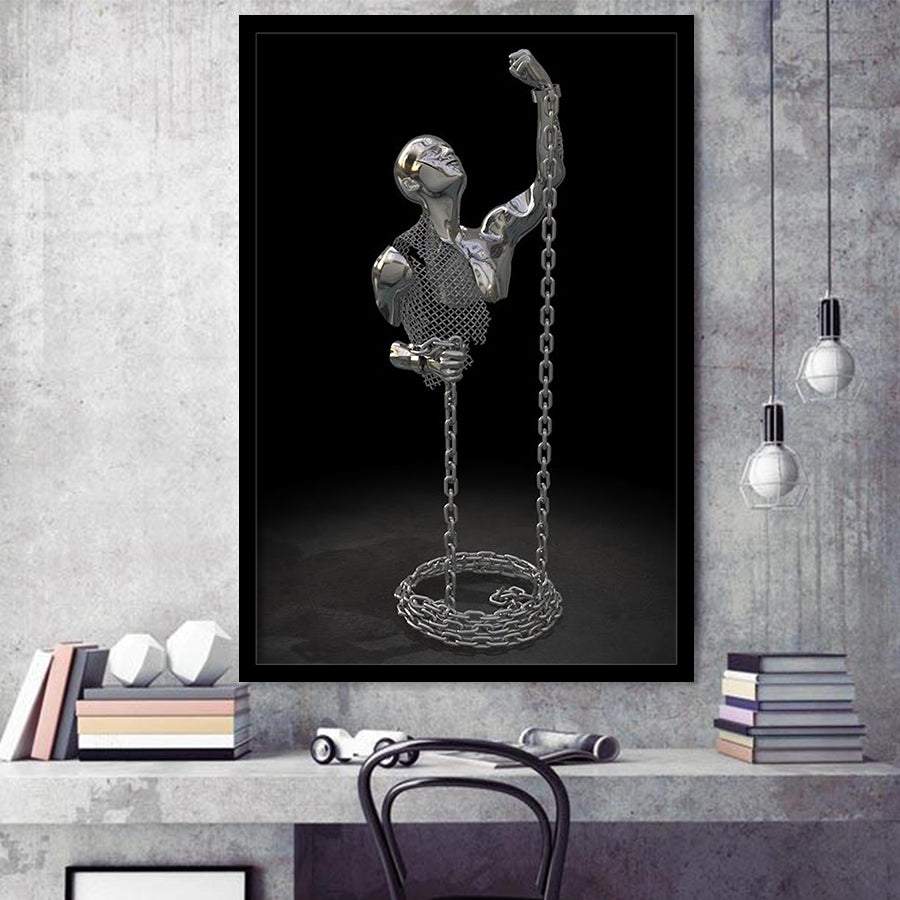 3D Effect Art Be Brave V3 Framed Art Prints Wall Decor - Painting Prints, Wall Art, Framed Picture, For Sale
