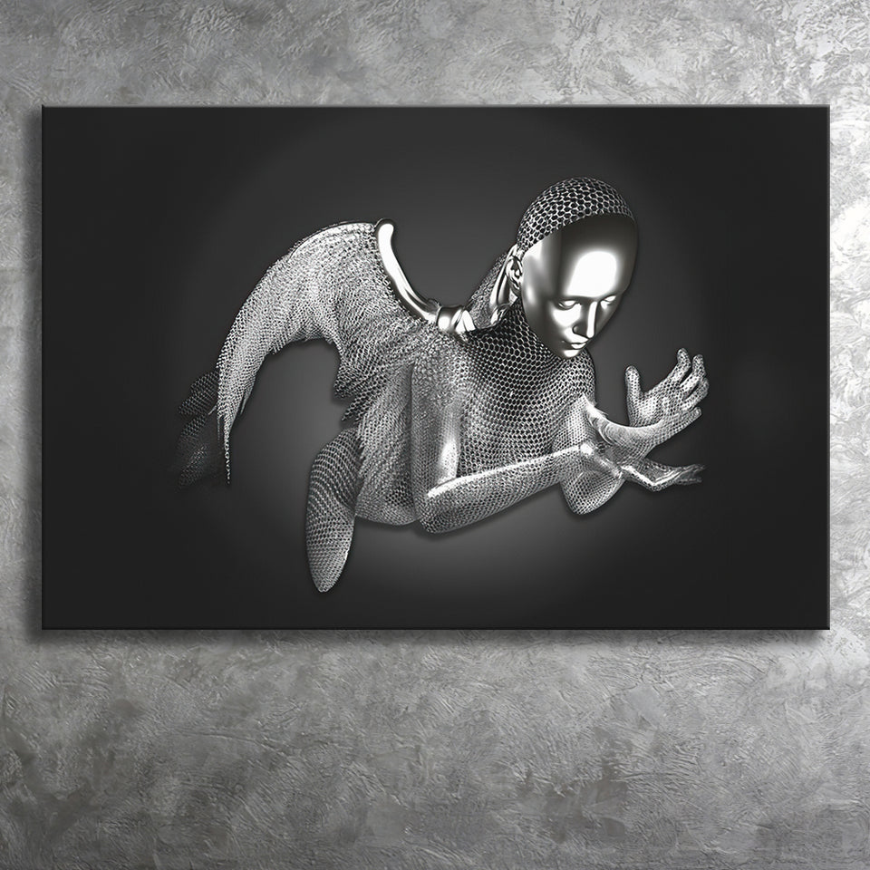 3D Effect Art Black Angel Canvas Prints Wall Art - Painting Canvas, Wall Decor, Home Decor, Prints for Sale