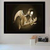 3D Effect Art Black Angel Gold Framed Art Prints Wall Decor - Painting Art, Wall Art, Framed Prints, Prints for Sale