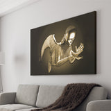 3D Effect Art Black Angel Gold Canvas Prints Wall Art - Painting Canvas, Wall Decor, Home Decor, Prints for Sale