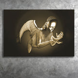3D Effect Art Black Angel Gold Canvas Prints Wall Art - Painting Canvas, Wall Decor, Home Decor, Prints for Sale