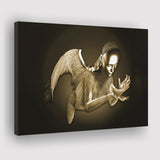3D Effect Art Black Angel Gold Canvas Prints Wall Art - Painting Canvas, Wall Decor, Home Decor, Prints for Sale