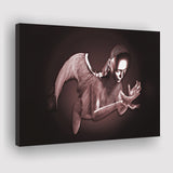 3D Effect Art Black Angel Pink Gold Canvas Prints Wall Art - Painting Canvas, Wall Decor, Home Decor, Prints for Sale