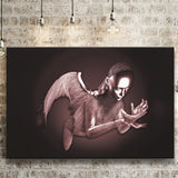 3D Effect Art Black Angel Pink Gold Canvas Prints Wall Art - Painting Canvas, Wall Decor, Home Decor, Prints for Sale