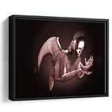 3D Effect Art Black Angel Pink Gold Framed Canvas Prints Wall Art - Painting Canvas, Wall Decor, Framed Art, Prints for Sale