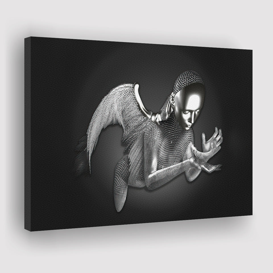 3D Effect Art Black Angel Canvas Prints Wall Art - Painting Canvas, Wall Decor, Home Decor, Prints for Sale