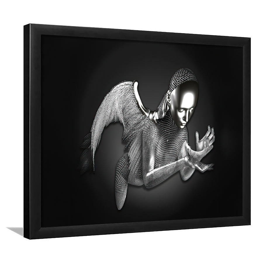 3D Effect Art Black Angel Framed Art Prints Wall Decor - Painting Art, Wall Art, Framed Prints, Prints for Sale