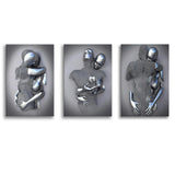 3D Effect Art Emotional Hug Love Canvas Prints Wall Art Set of 3 Piece Canvas Prints Wall Art Decor