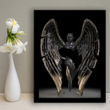 3D Effect Art Fallen Angel Iron Mesh V1 Framed Art Prints Wall Decor - Painting Prints, Wall Art, Framed Picture, For Sale