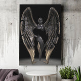 3D Effect Art Fallen Angel Iron Mesh V1 Canvas Prints Wall Art - Painting Canvas, Home Wall Decor, Painting Prints, For Sale