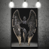 3D Effect Art Fallen Angel Iron Mesh V1 Canvas Prints Wall Art - Painting Canvas, Home Wall Decor, Painting Prints, For Sale