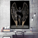 3D Effect Art Fallen Angel Iron Mesh V1 Framed Art Prints Wall Decor - Painting Prints, Wall Art, Framed Picture, For Sale