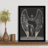 3D Effect Art Fallen Angel Iron Mesh V1 Framed Canvas Prints Wall Art - Painting Canvas, Floating Frame, Painting Prints, For Sale