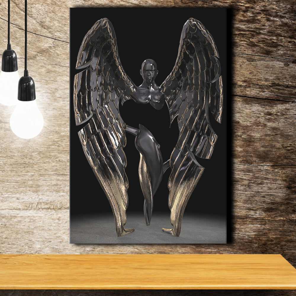 Fallen Angel - Canvas, Metal, Acrylic, or Giclee Quality Prints - Mounting  Hardware Included!