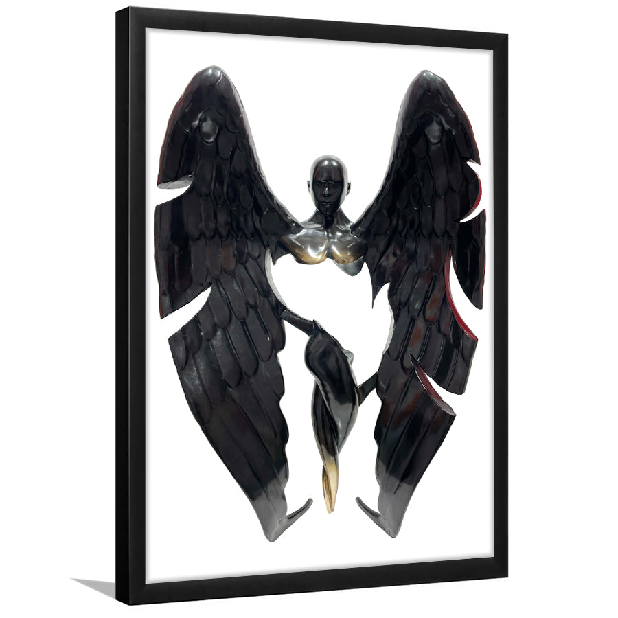 3D Effect Art Fallen Angel Iron Mesh V3 Framed Art Prints Wall Decor - Painting Prints, Wall Art, Framed Picture, For Sale