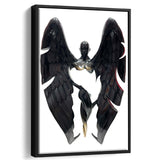 3D Effect Art Fallen Angel Iron Mesh V3 Framed Canvas Prints Wall Art - Painting Canvas, Floating Frame, Painting Prints, For Sale