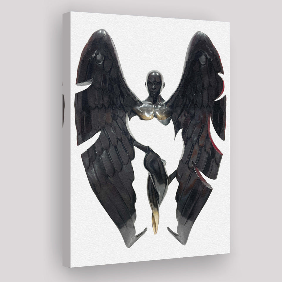 3D Effect Art Fallen Angel Iron Mesh V3 Canvas Prints Wall Art - Painting Canvas, Home Wall Decor, Painting Prints, For Sale
