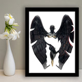 3D Effect Art Fallen Angel Iron Mesh V3 Framed Art Prints Wall Decor - Painting Prints, Wall Art, Framed Picture, For Sale