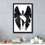 3D Effect Art Fallen Angel Iron Mesh V3 Framed Canvas Prints Wall Art - Painting Canvas, Floating Frame, Painting Prints, For Sale