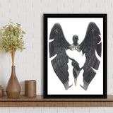 3D Effect Art Fallen Angel Iron Mesh V3 Framed Canvas Prints Wall Art - Painting Canvas, Floating Frame, Painting Prints, For Sale